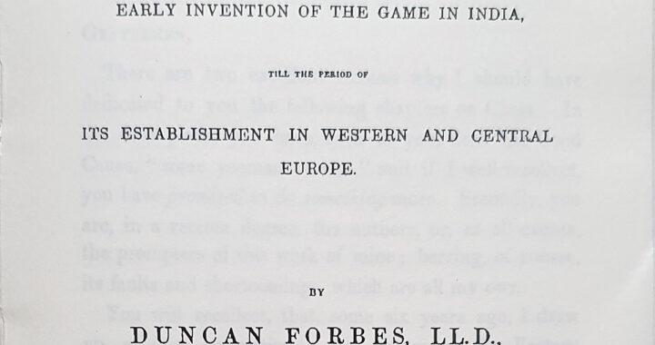 The history of chess duncan forbes